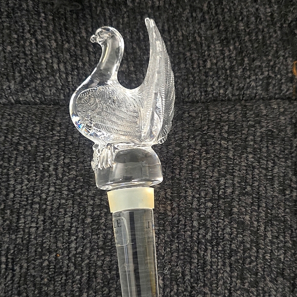 783 Crystal  Clear Turkey Decanter Stopper 5.5" Tall - Picture 3 of 4